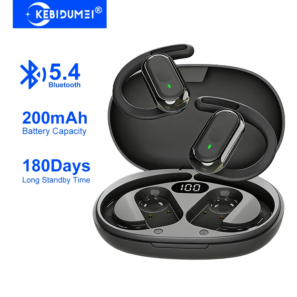 Earphone Sport Hook - KEBIDUMEI Open-Ear Bluetooth 5.4 Earphones Ear