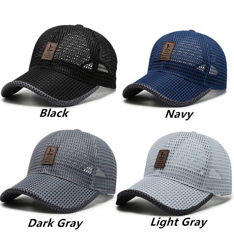 Running Cap Mesh - Letter Printed Breathable Mesh Quick Drying