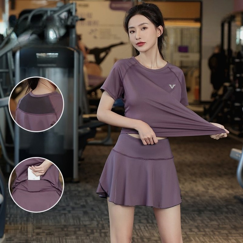 Running Gear For Your Phone - Women's Running Suits Short Sleeve Mesh