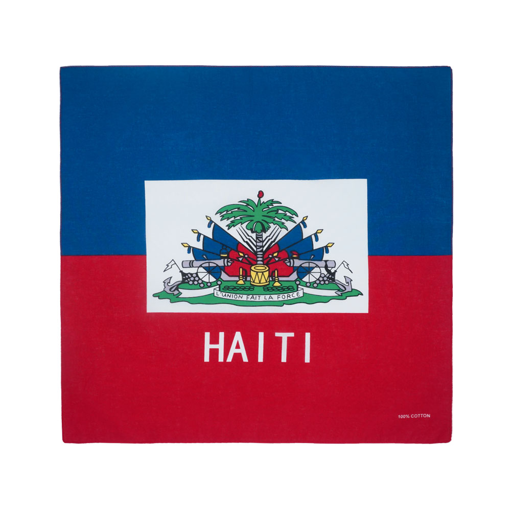 Running Gear Gifts - Haiti Flag Bandana 100% Cotton Women