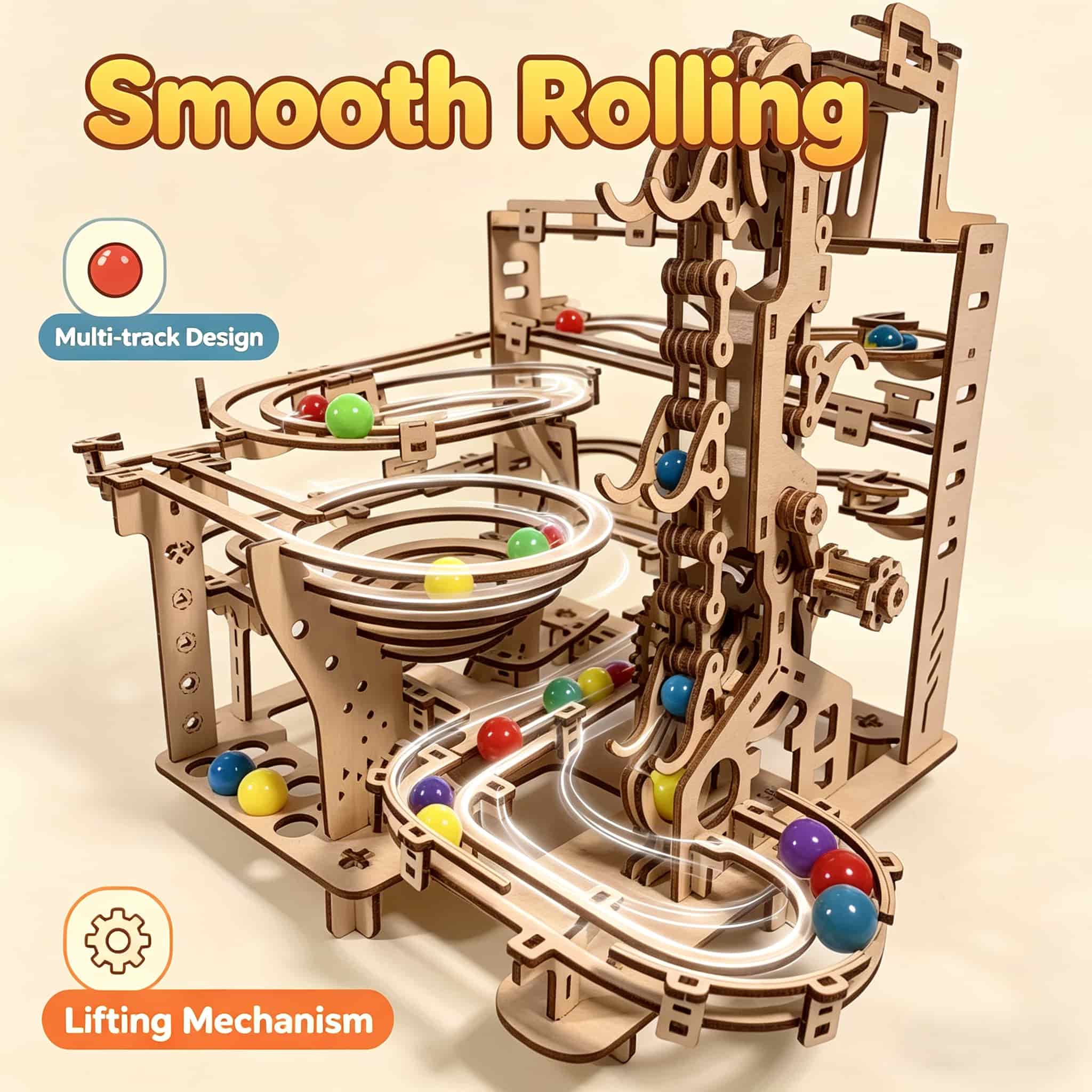 Mechanical Marble Run 3D Woode - Running Gear Gifts review and price