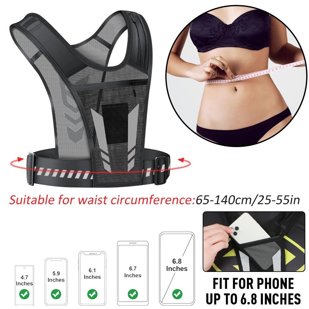 Reflective Running Vest with P - Running Gear For Your Phone review and price