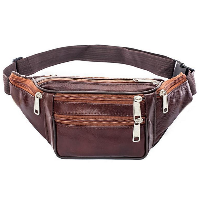 Leather Men Waist Chest Bag Th - Running Gear Bag review and price